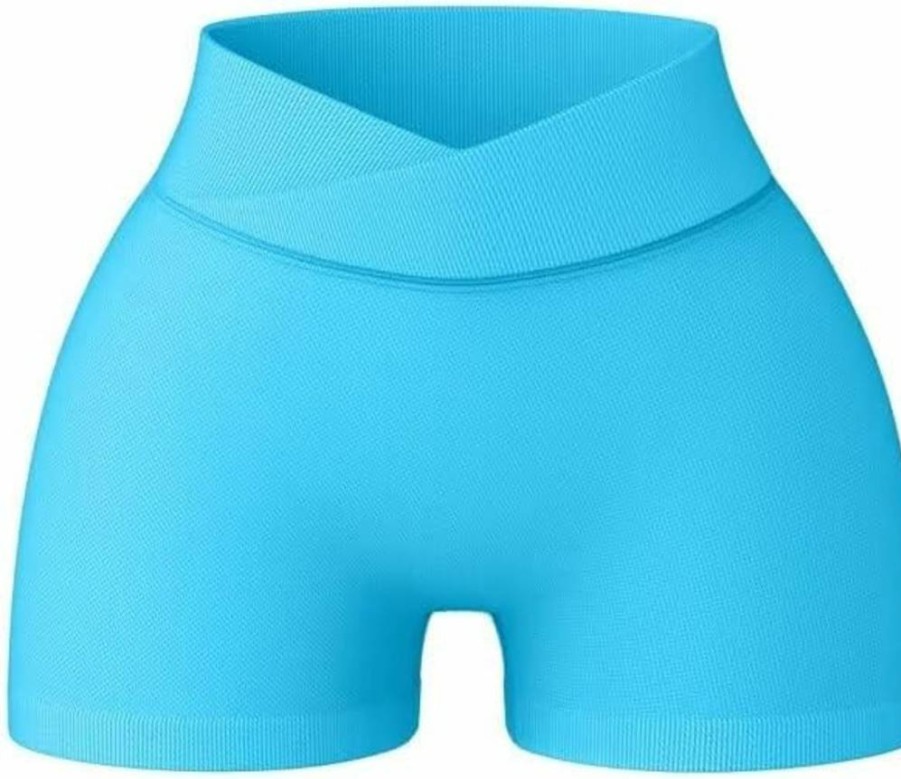 Vertvie Women's High Waisted Scrunch Butt Lifting Yoga Shorts - Seamless Booty Workout Biker Shorts for Gym & Fitness