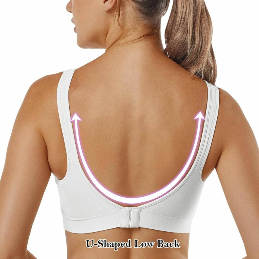 Vertvie Women's Wireless Seamless Sports Bra - Full Coverage Bralette for Yoga, Workout, Sleeping & Everyday Comfort