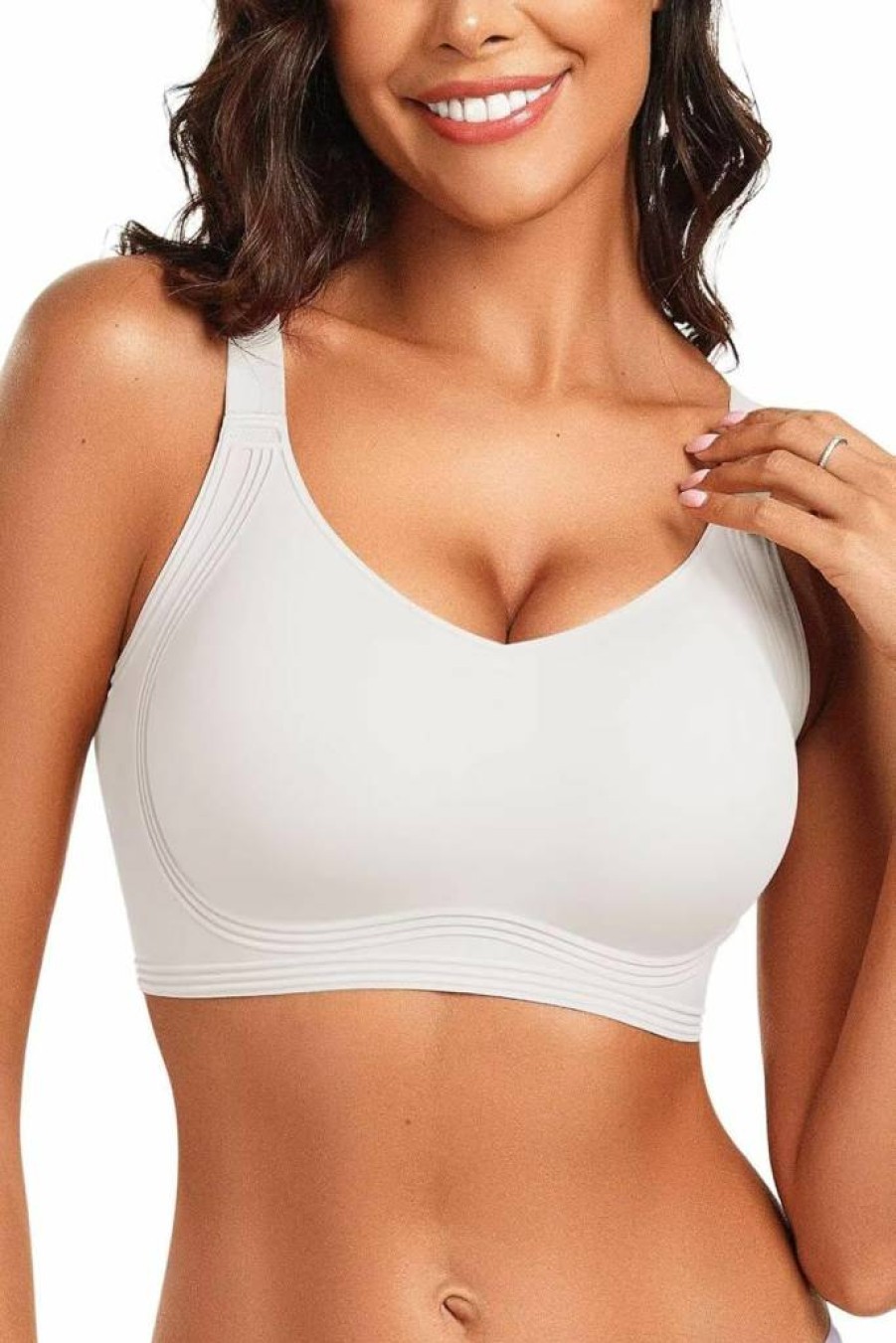 Vertvie Women's Wireless Push Up Bra - Seamless Support Bralette for Everyday Wear & Sports, Full Coverage Comfort No Underwire