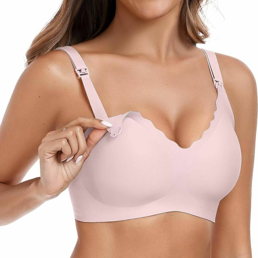 Vertvie Nursing Bra - Seamless Maternity Bralette for Breastfeeding, Wireless Pregnancy Support, Comfort Sleep Bra, Natural Shape Design