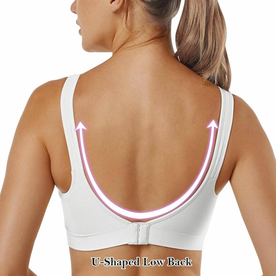 Vertvie Women's Wireless Seamless Sports Bra - Full Coverage Bralette for Yoga, Workout, Sleeping & Everyday Comfort