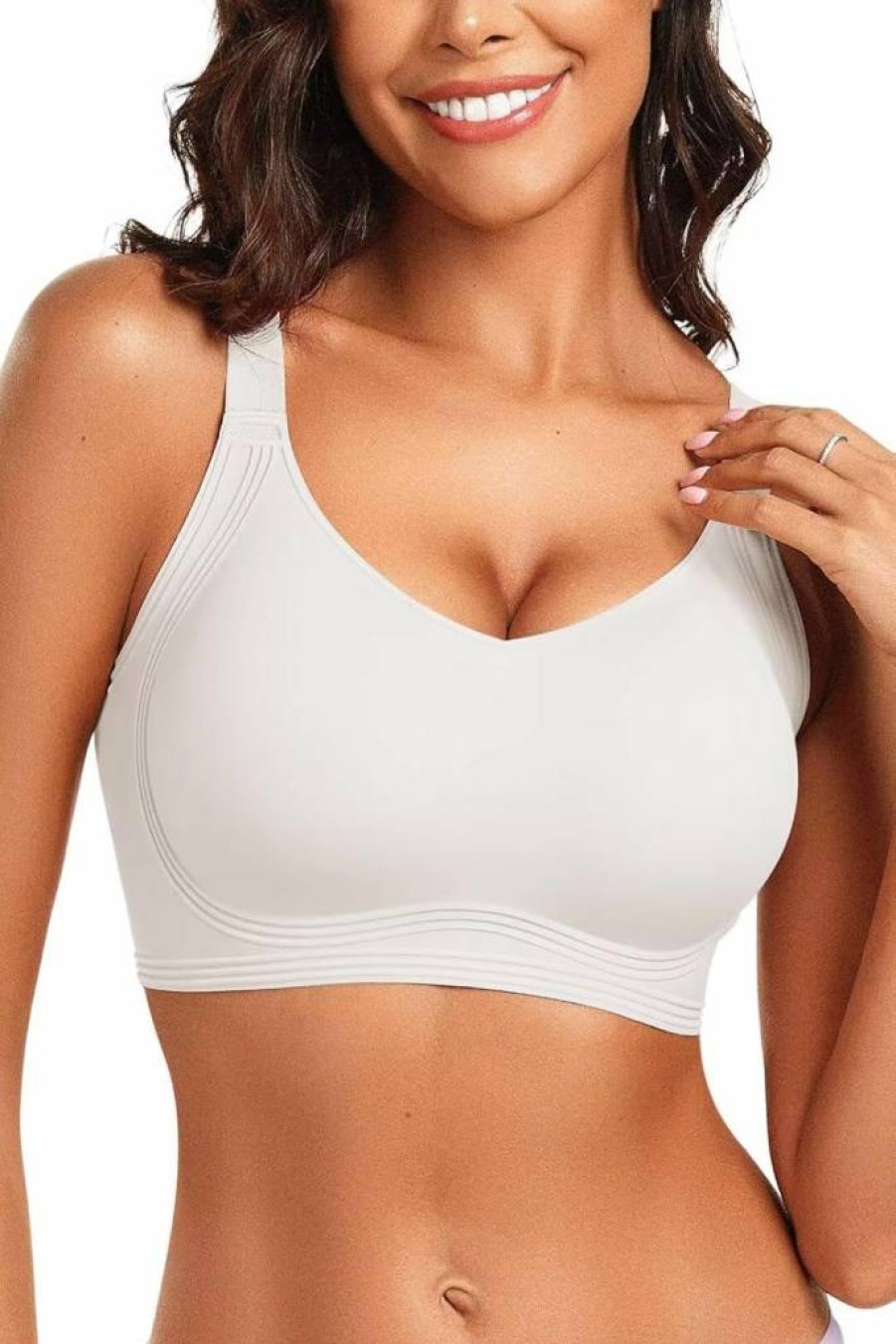 Vertvie Women's Wireless Push Up Bra - Seamless Support Bralette for Everyday Wear & Sports, Full Coverage Comfort No Underwire