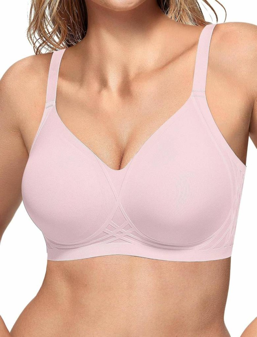 Vertvie Women's Wireless Push Up Bra - Seamless Full Coverage Bralette, Racerback Support for Everyday Comfort