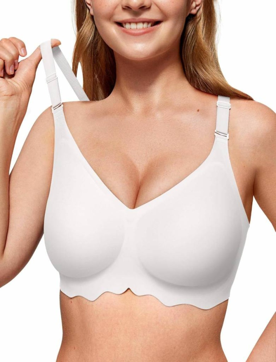 Vertvie Wireless Seamless Bras for Women - Comfortable Full Coverage Push Up Bralette, No Underwire Support, Everyday Wear