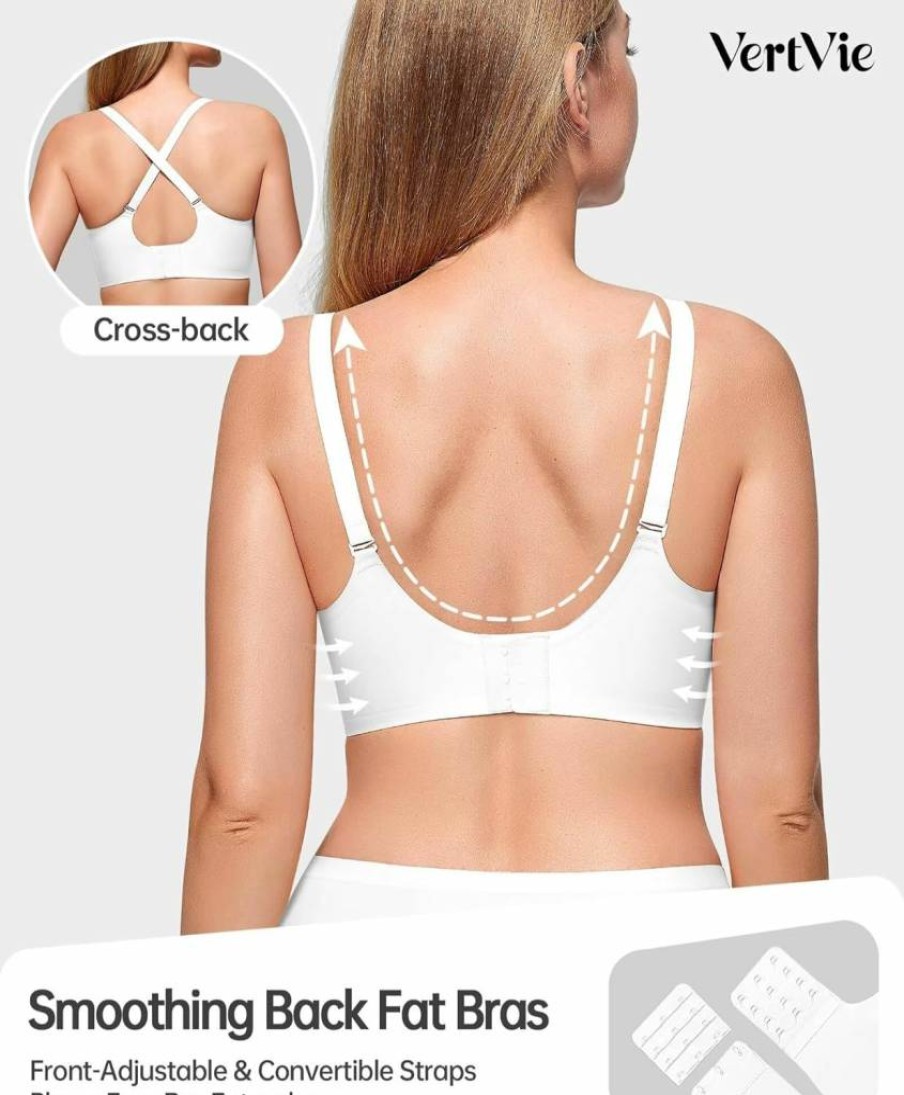 Vertvie Wireless Seamless Bras for Women - Comfortable Full Coverage Push Up Bralette, No Underwire Support, Everyday Wear